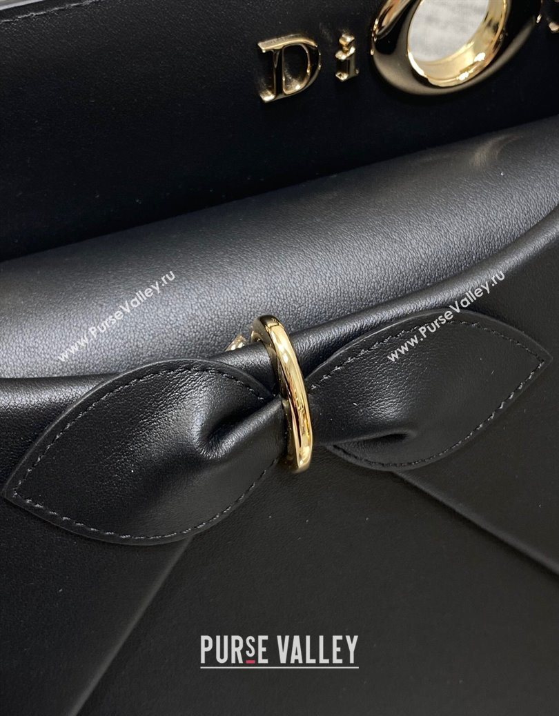 Dior Bow Top Handle Bag in Calfskin Leather Black 2025 DR112201 (XXG-251122031)