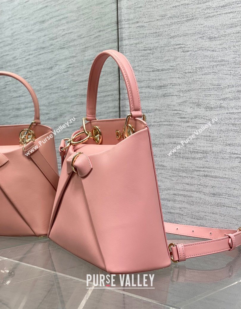 Dior Bow Top Handle Bag in Calfskin Leather Pink 2025 DR112201 (XXG-251122037)