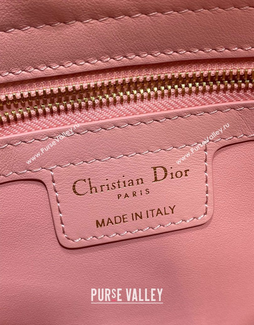 Dior Bow Top Handle Bag in Calfskin Leather Pink 2025 DR112201 (XXG-251122037)