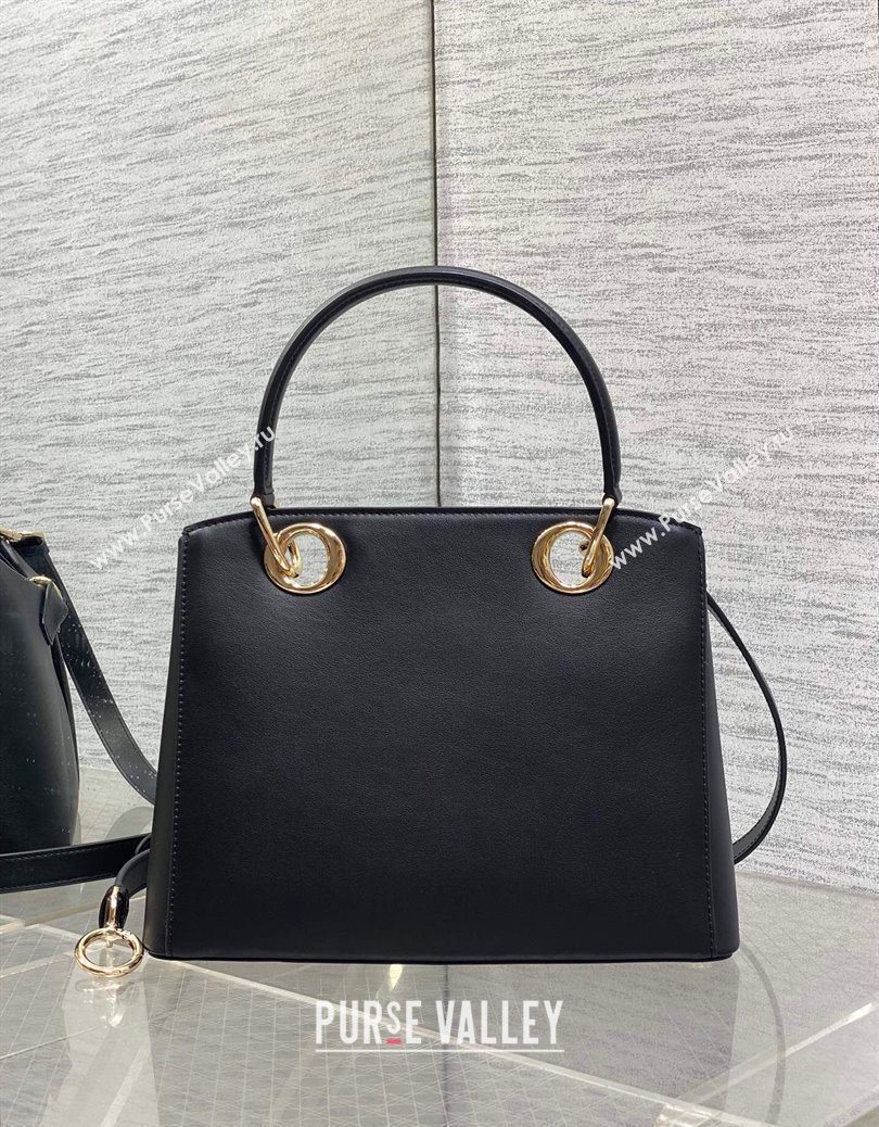 Dior Bow Top Handle Bag in Calfskin Leather Black 2025 DR112201 (XXG-251122031)