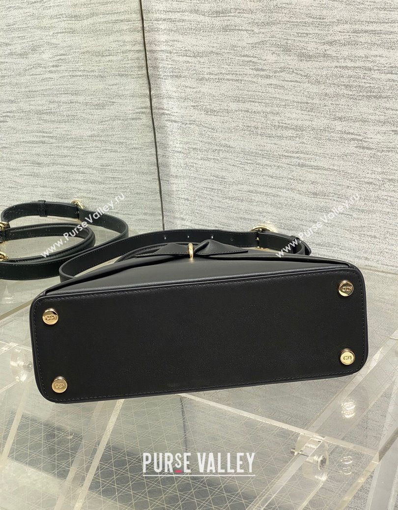 Dior Bow Top Handle Bag in Calfskin Leather Black 2025 DR112201 (XXG-251122031)