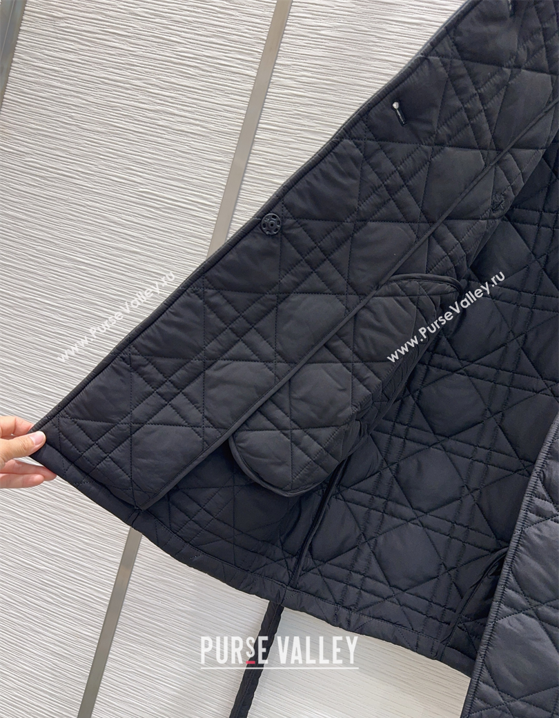 Dior Oblique Cotton Coat Black 2025 DR120289 (QI-251202089)