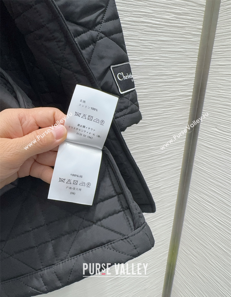 Dior Oblique Cotton Coat Black 2025 DR120289 (QI-251202089)