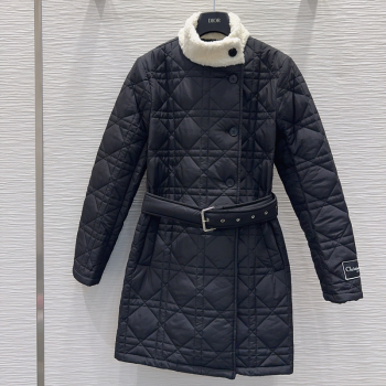Dior Oblique Cotton Coat Black 2025 DR120289 (QI-251202089)