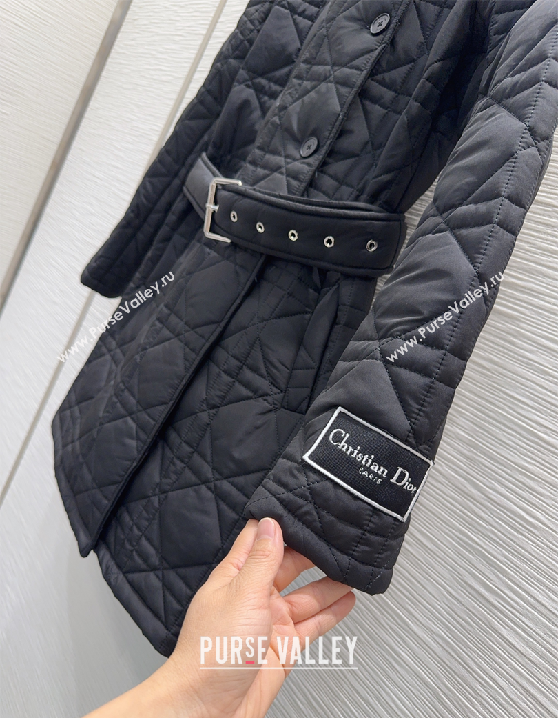 Dior Oblique Cotton Coat Black 2025 DR120289 (QI-251202089)