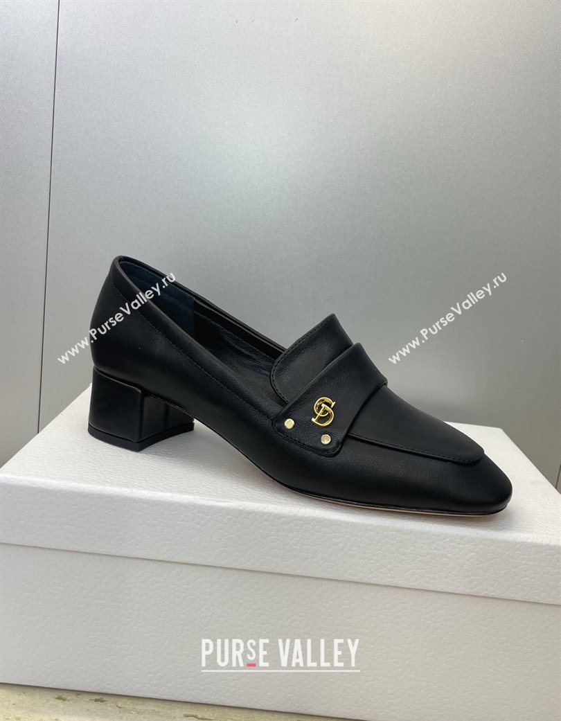 Dior D-New Loafers 3.5cm in Calfskin Leather Black 2025 DR121602 (JC-251216096)