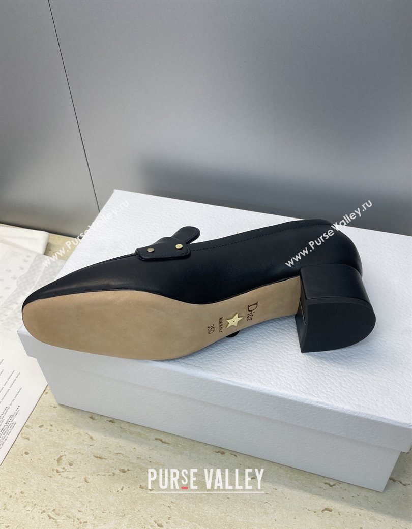 Dior D-New Loafers 3.5cm in Calfskin Leather Black 2025 DR121602 (JC-251216096)