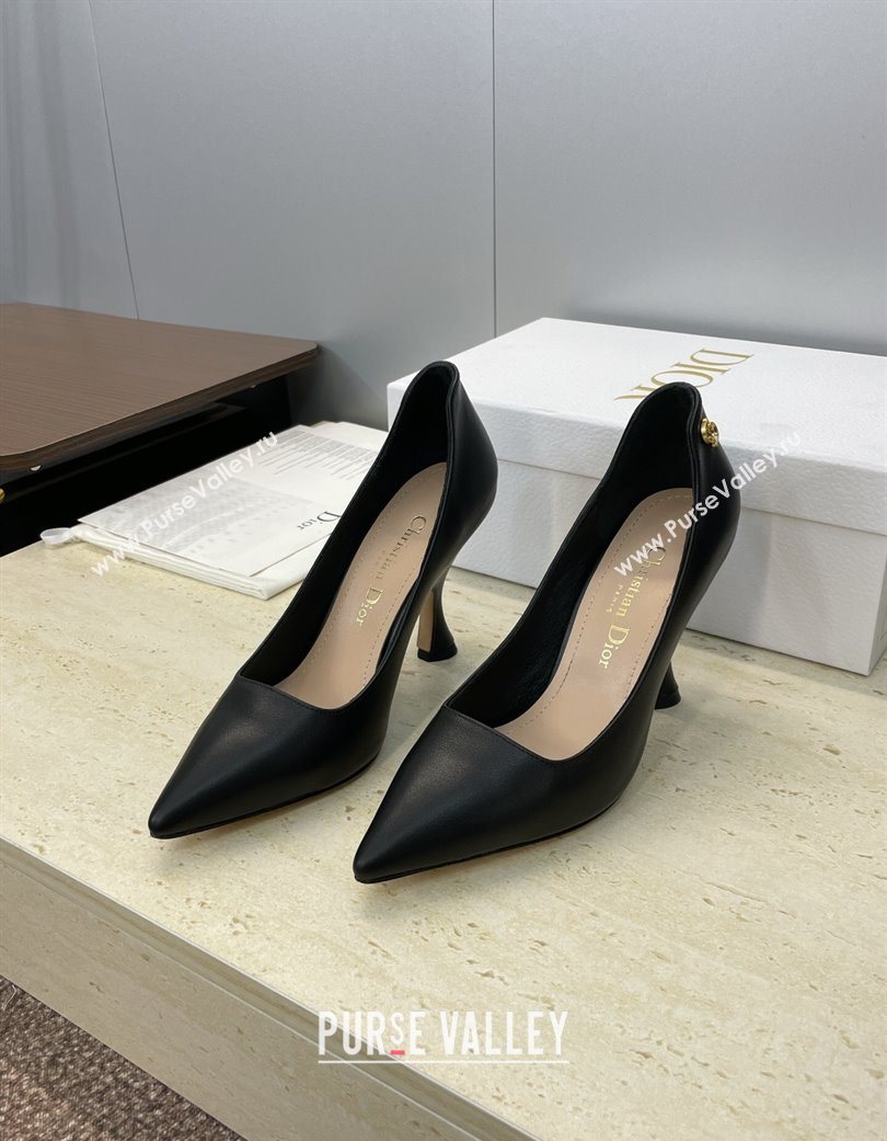Dior D-Time Pumps 8cm in Calfskin Leather Black 2025 DR121703 (JC-251217040)