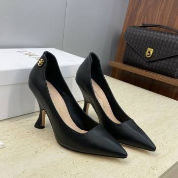 Dior D-Time Pumps 8cm in Calfskin Leather Black 2025 DR121703 (JC-251217040)