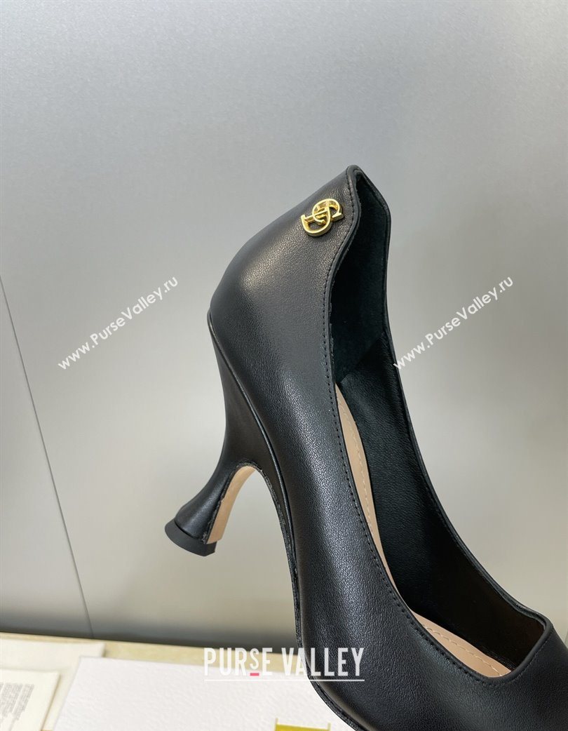 Dior D-Time Pumps 8cm in Calfskin Leather Black 2025 DR121703 (JC-251217040)