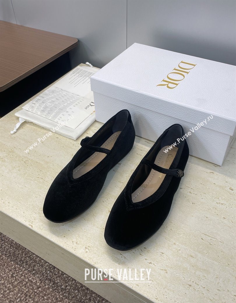 Dior New Ballet Flats in Suede Black 2025 DR121604 (JC-251216101)