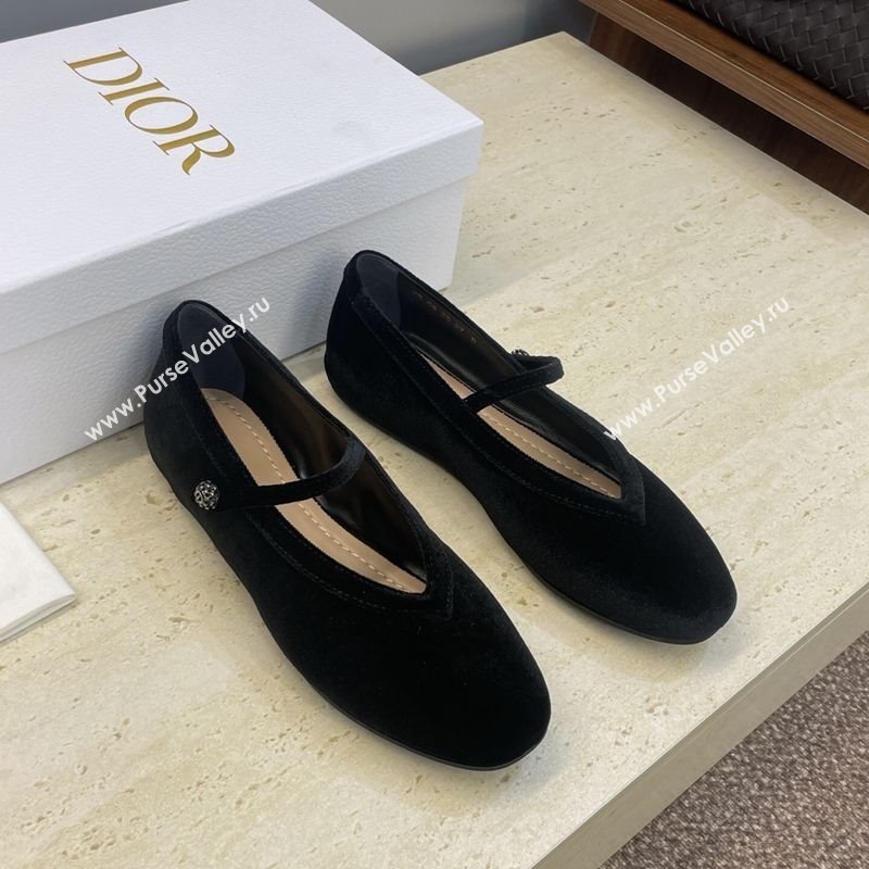 Dior New Ballet Flats in Suede Black 2025 DR121604 (JC-251216101)