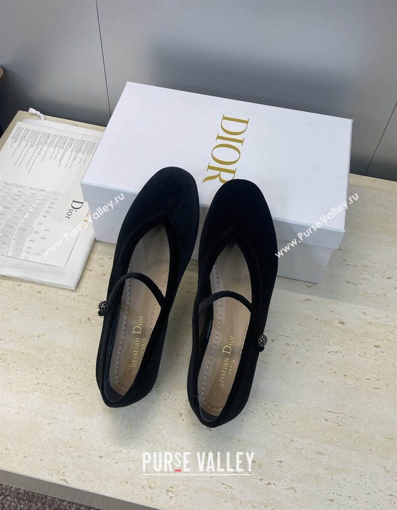 Dior New Ballet Flats in Suede Black 2025 DR121604 (JC-251216101)