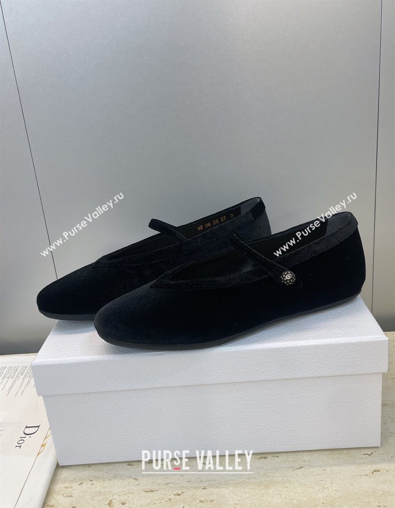 Dior New Ballet Flats in Suede Black 2025 DR121604 (JC-251216101)