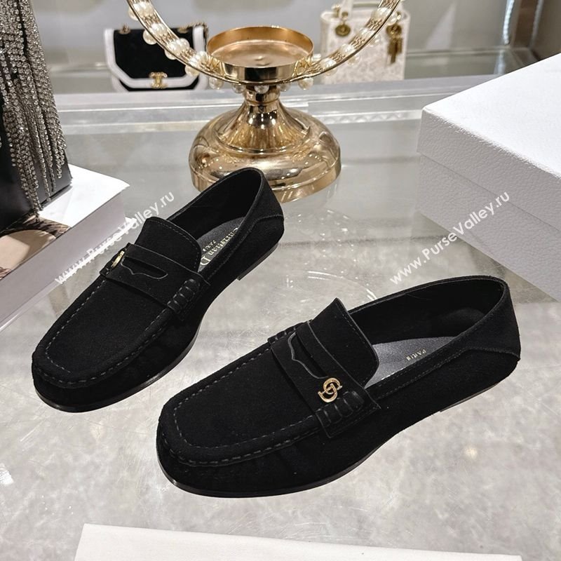 Dior Time Flat Loafers in Suede Black 2025 DR121605 (MD-251216110)