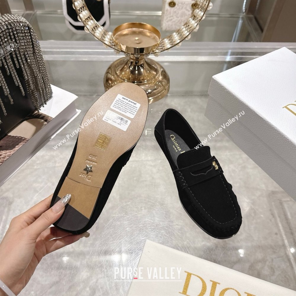 Dior Time Flat Loafers in Suede Black 2025 DR121605 (MD-251216110)