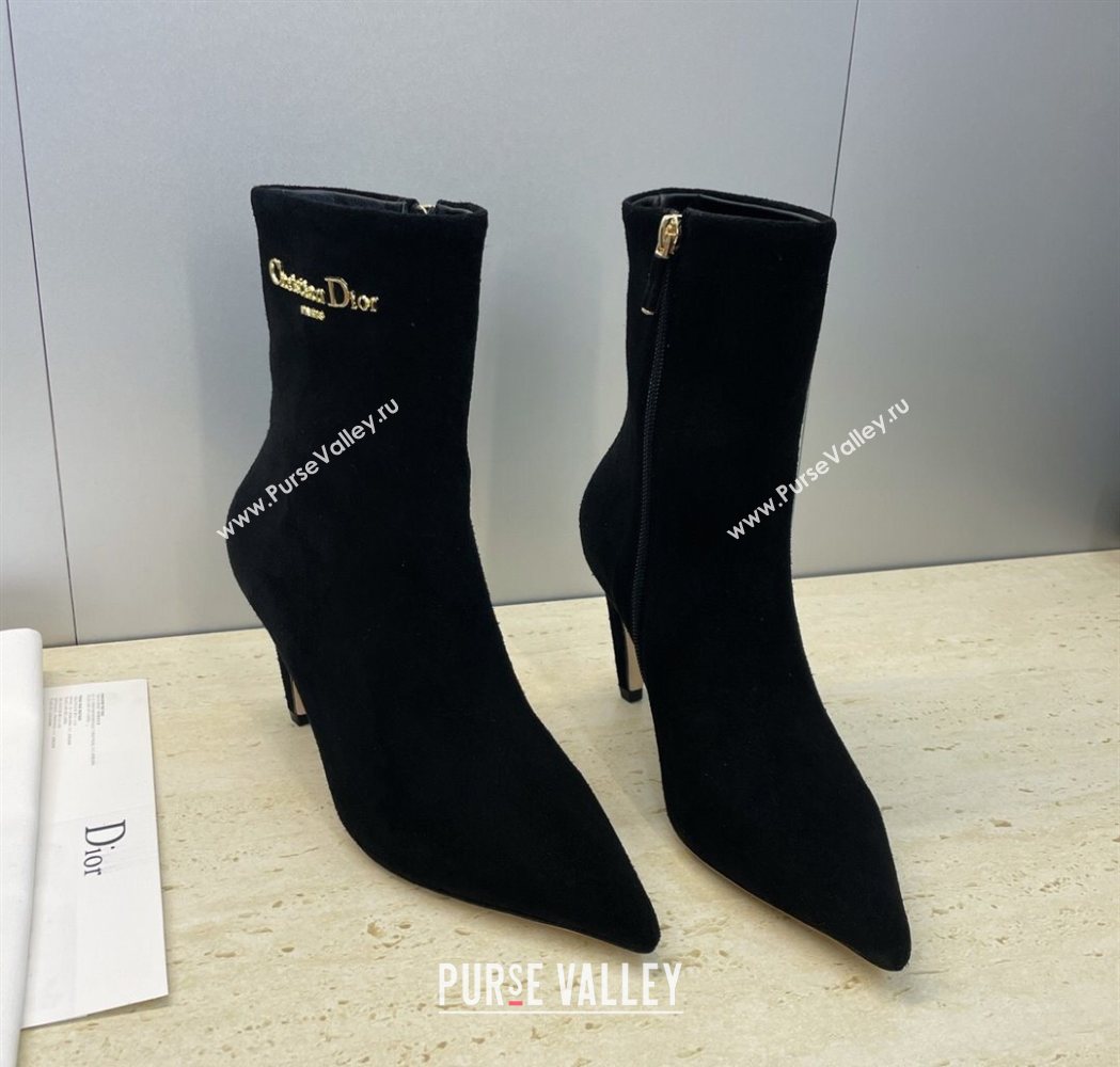 Dior My Dior Heeled Ankle Boots 8cm in Suede Black 2025 DR121608 (MD-251216118)