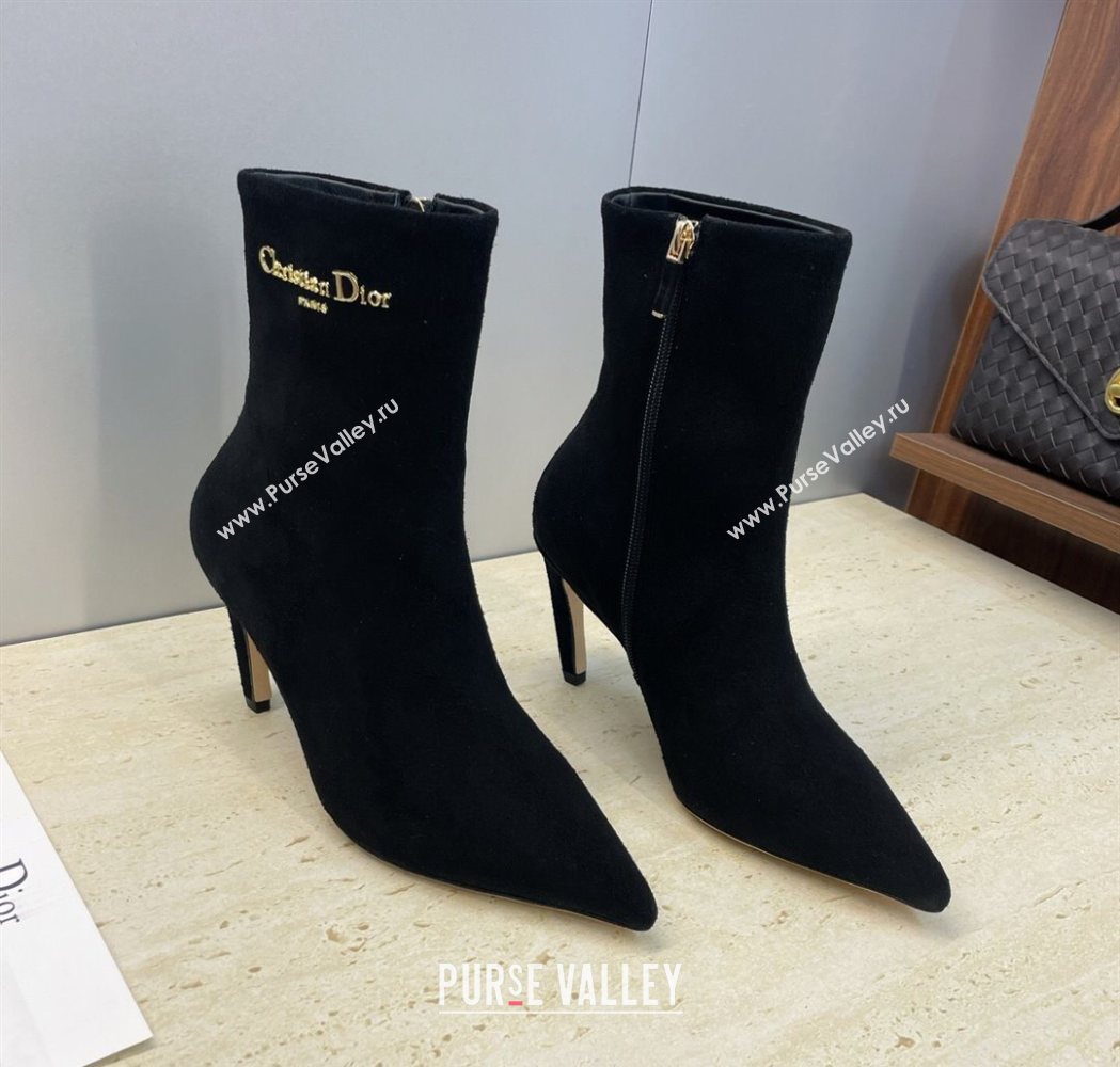 Dior My Dior Heeled Ankle Boots 8cm in Suede Black 2025 DR121608 (MD-251216118)
