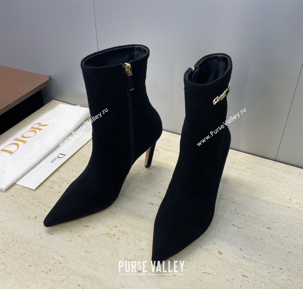 Dior My Dior Heeled Ankle Boots 8cm in Suede Black 2025 DR121608 (MD-251216118)