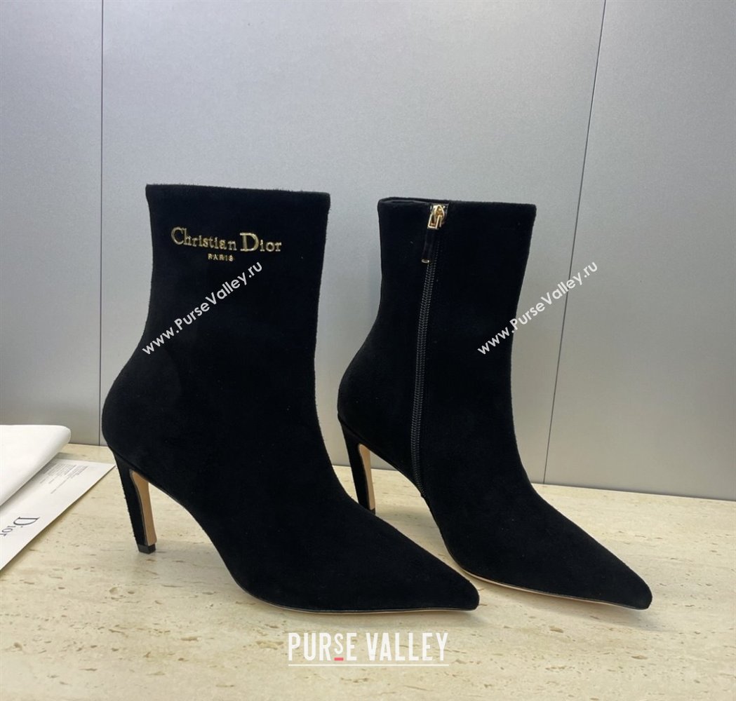 Dior My Dior Heeled Ankle Boots 8cm in Suede Black 2025 DR121608 (MD-251216118)