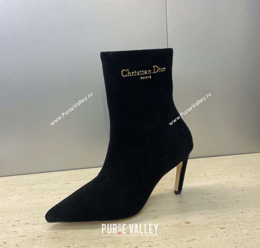 Dior My Dior Heeled Ankle Boots 8cm in Suede Black 2025 DR121608 (MD-251216118)