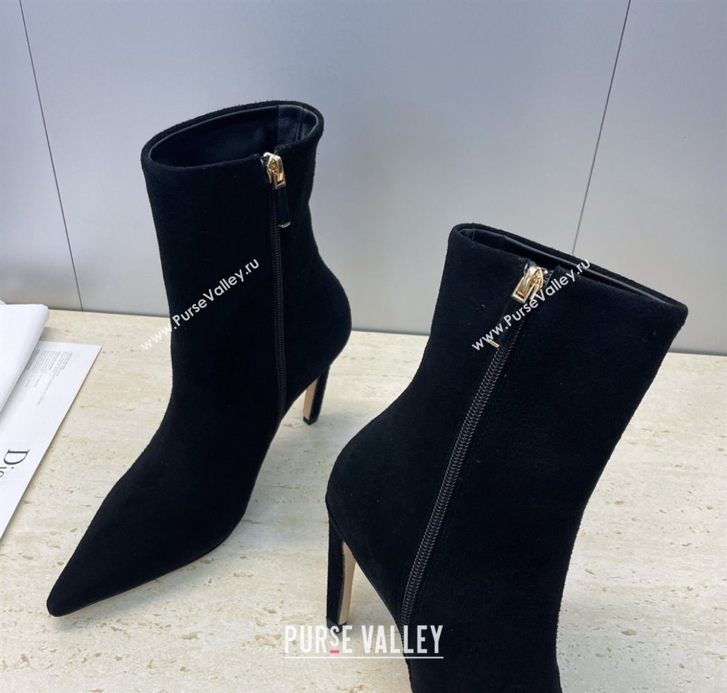 Dior My Dior Heeled Ankle Boots 8cm in Suede Black 2025 DR121608 (MD-251216118)