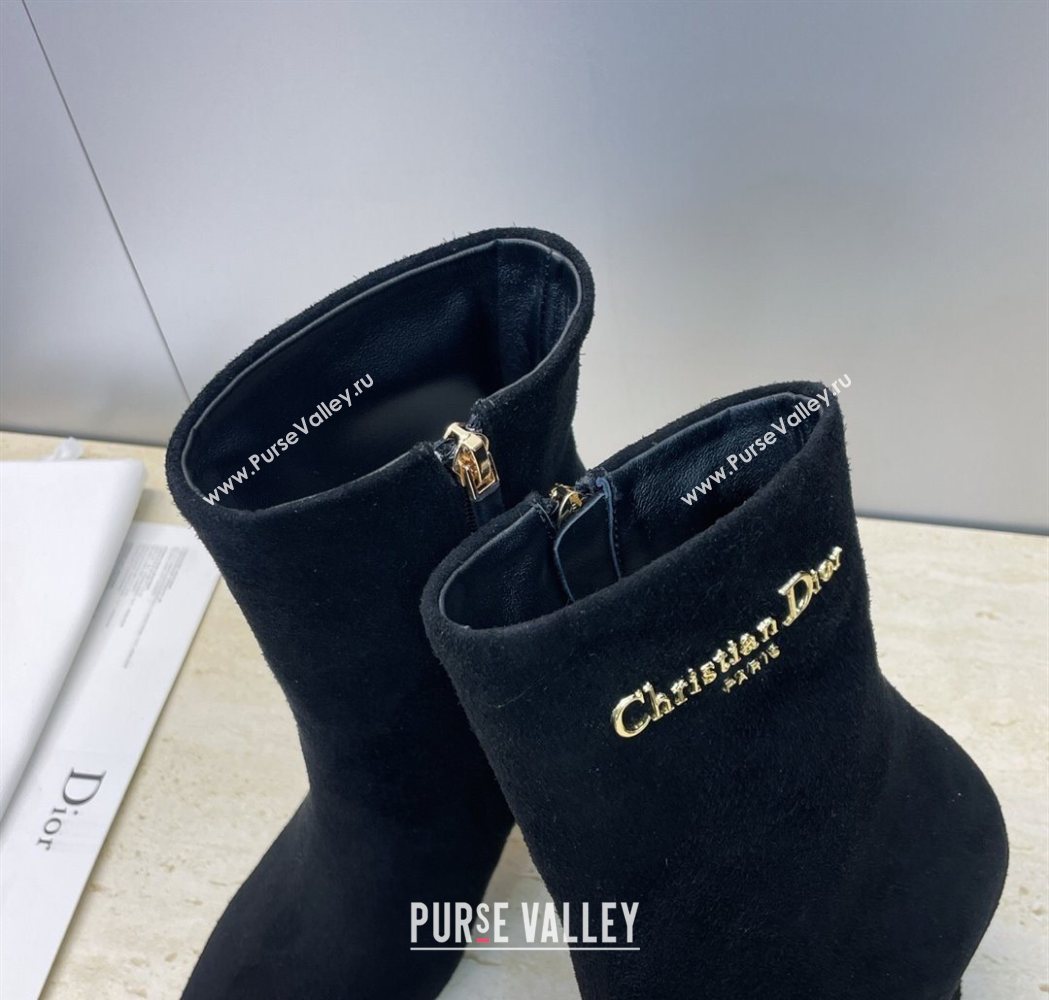 Dior My Dior Heeled Ankle Boots 8cm in Suede Black 2025 DR121608 (MD-251216118)