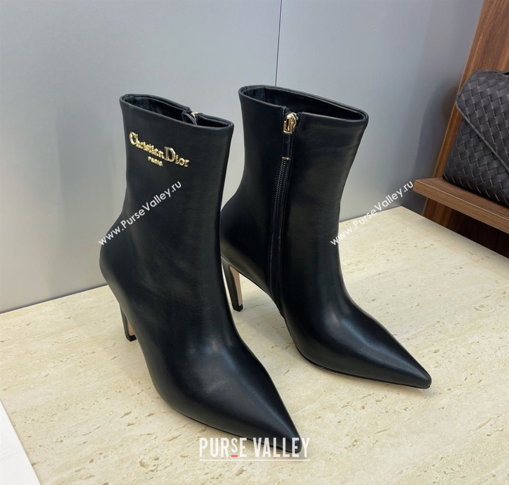 Dior My Dior Heeled Ankle Boots 8cm in Calfskin Leather Black 2025 DR121608 (MD-251216119)