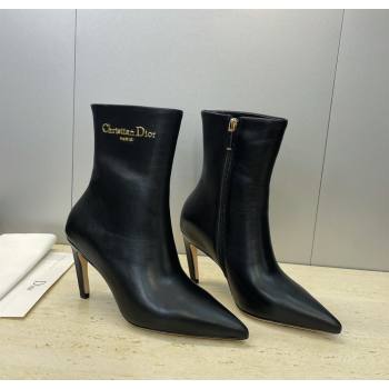 Dior My Dior Heeled Ankle Boots 8cm in Calfskin Leather Black 2025 DR121608 (MD-251216119)