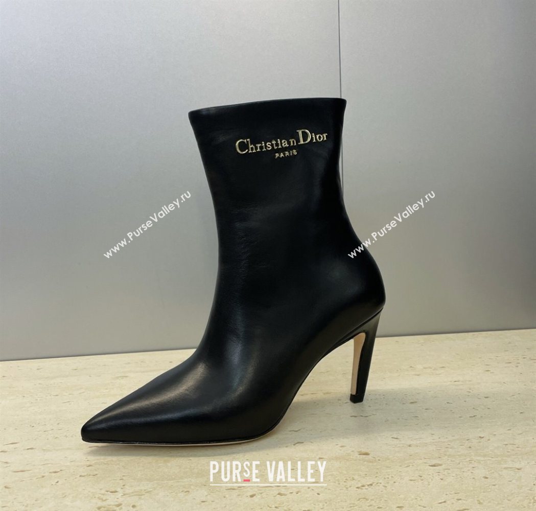 Dior My Dior Heeled Ankle Boots 8cm in Calfskin Leather Black 2025 DR121608 (MD-251216119)
