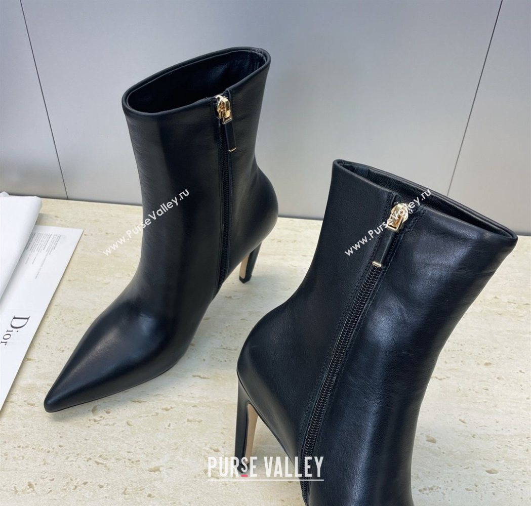 Dior My Dior Heeled Ankle Boots 8cm in Calfskin Leather Black 2025 DR121608 (MD-251216119)