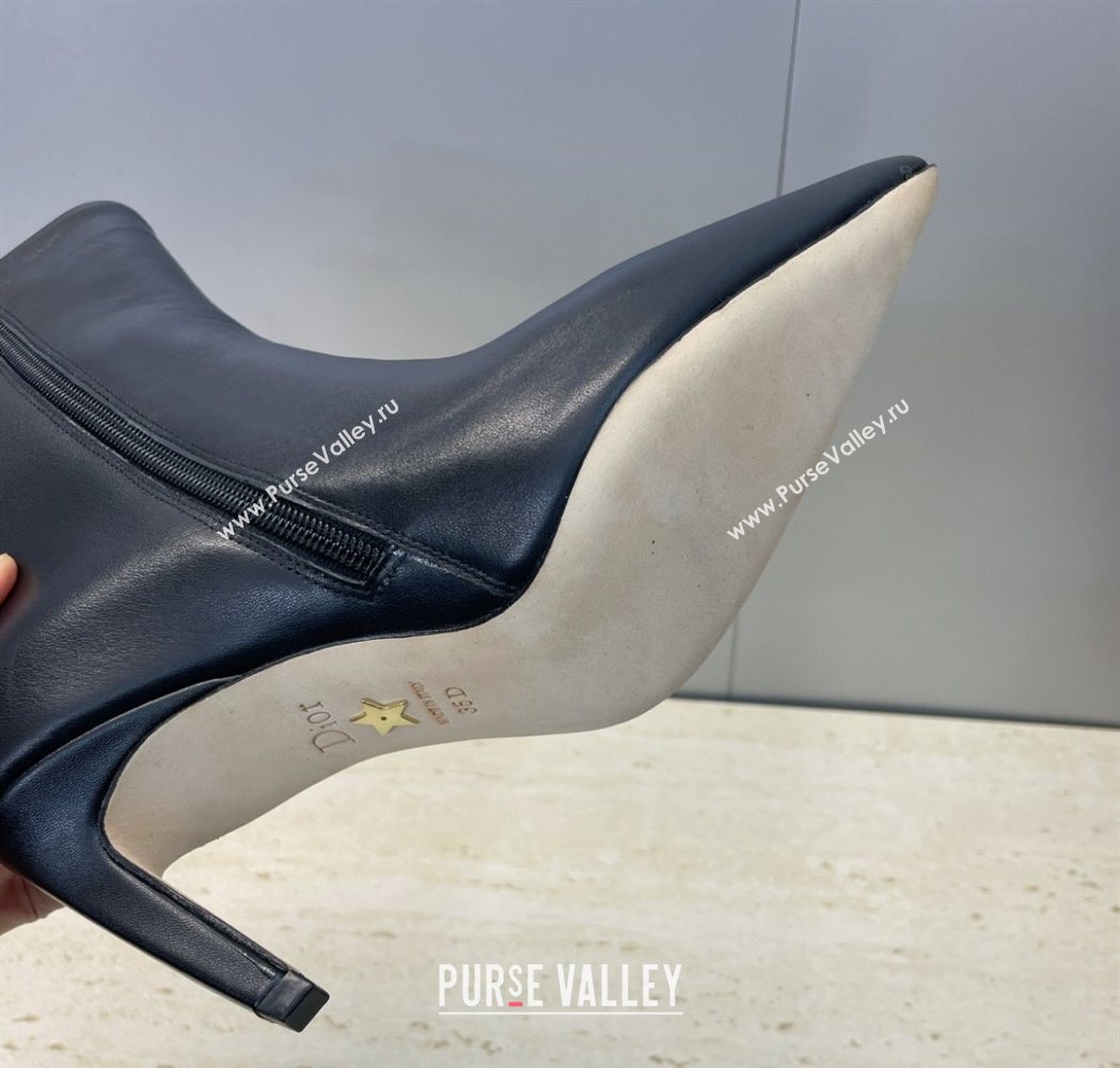 Dior My Dior Heeled Ankle Boots 8cm in Calfskin Leather Black 2025 DR121608 (MD-251216119)