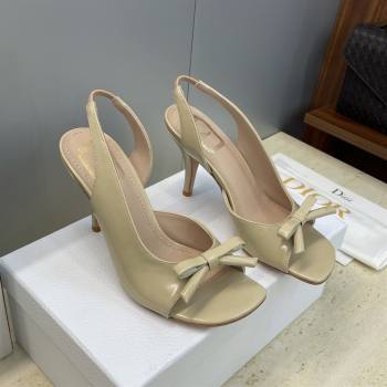 Dior Bow Patent Leather Heeled Sandals 7.5cm Beige 2025 DR121702 (MD-251217036)