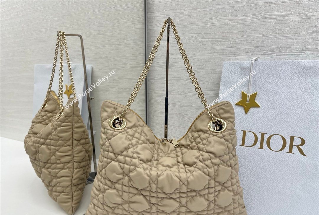 Dior Cannage - Quilted Leather Tote Bag Beige 2026 DR012601 (XXG-260126004)