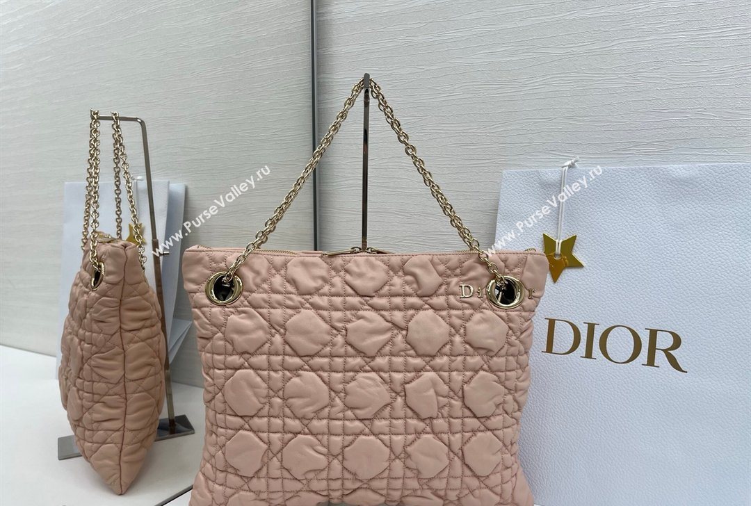 Dior Cannage - Quilted Leather Tote Bag Pink 2026 DR012601 (XXG-260126005)