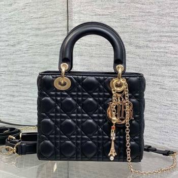 Dior Small Lady Dior My ABCDior Bag in Cannage Lambskin Leather Black 2026 DR012602 (XXG-260126006)