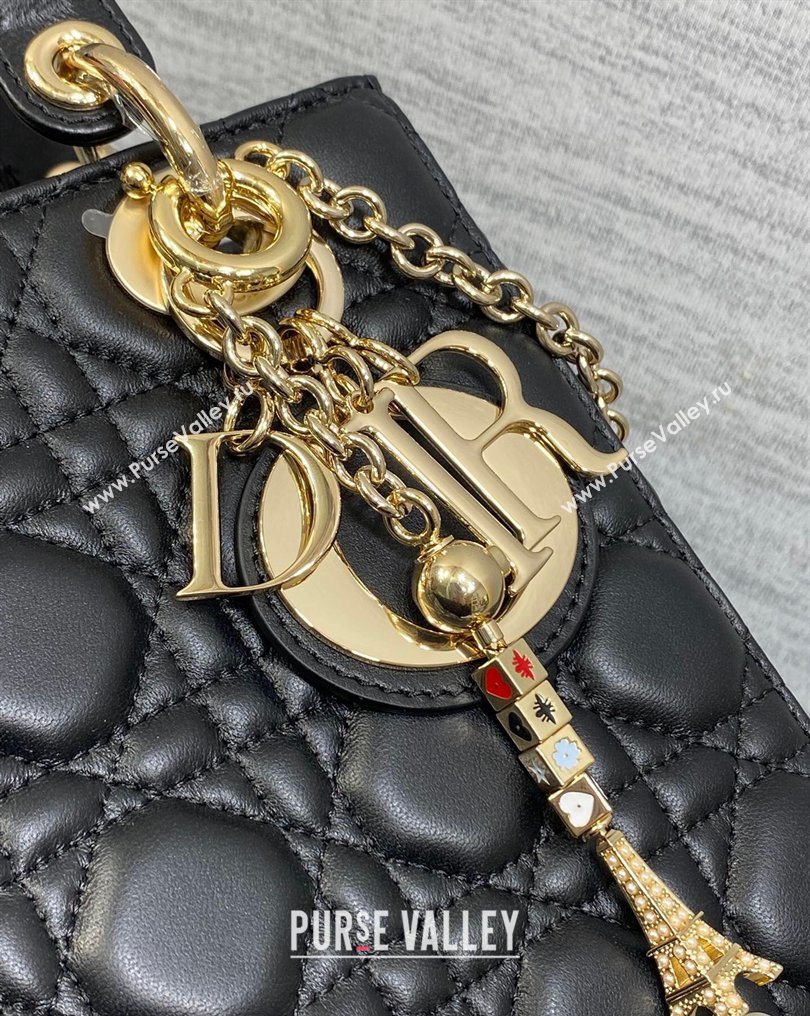 Dior Small Lady Dior My ABCDior Bag in Cannage Lambskin Leather Black 2026 DR012602 (XXG-260126006)