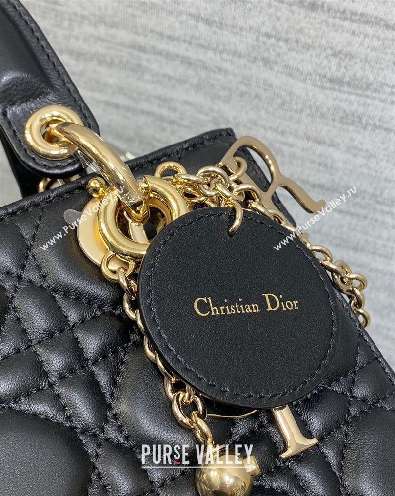 Dior Small Lady Dior My ABCDior Bag in Cannage Lambskin Leather Black 2026 DR012602 (XXG-260126006)