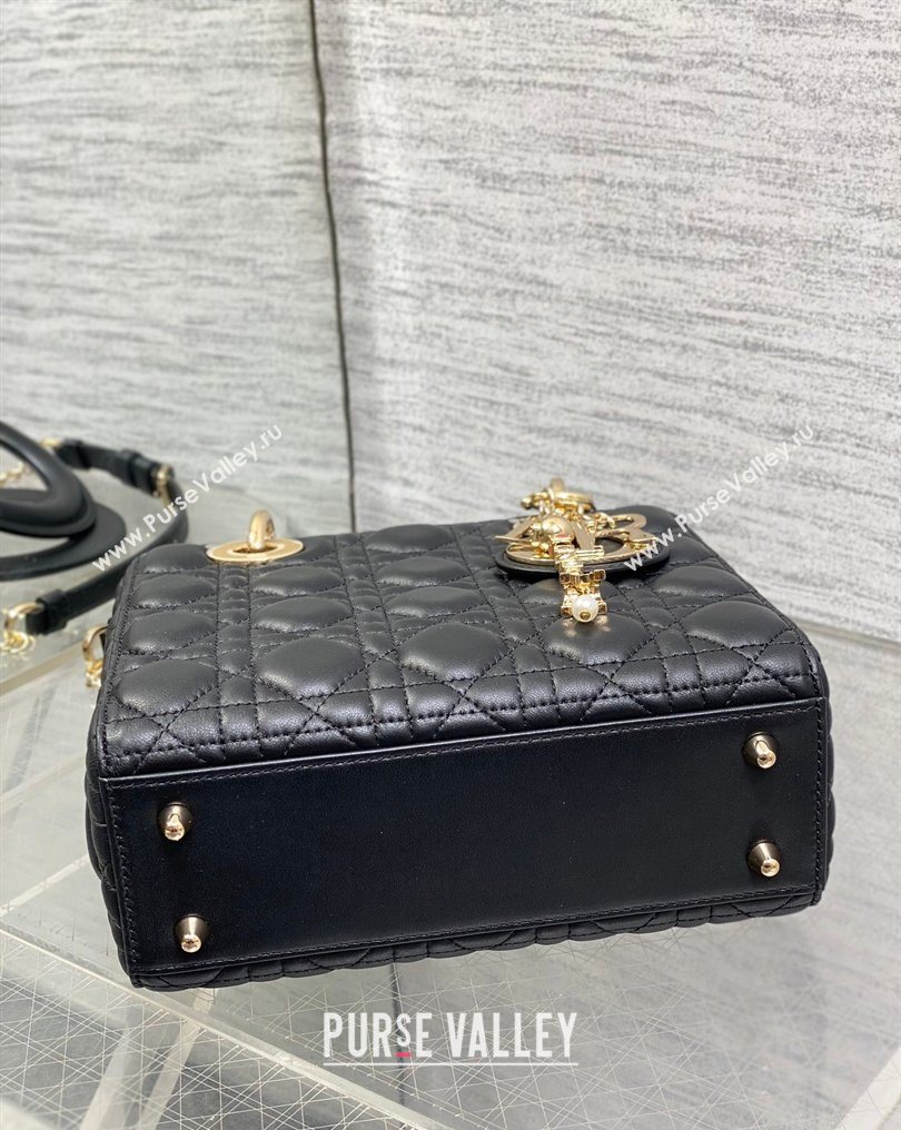 Dior Small Lady Dior My ABCDior Bag in Cannage Lambskin Leather Black 2026 DR012602 (XXG-260126006)