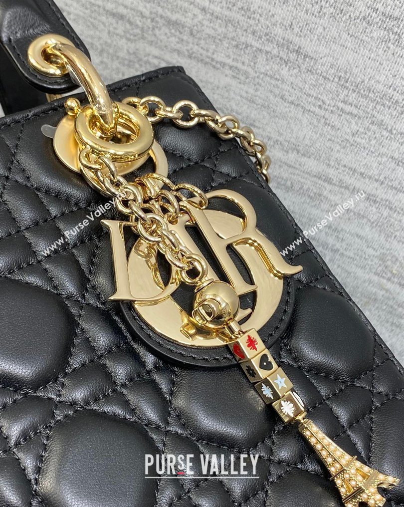 Dior Small Lady Dior My ABCDior Bag in Cannage Lambskin Leather Black 2026 DR012602 (XXG-260126006)