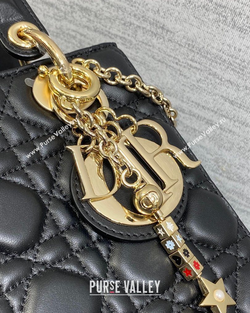 Dior Small Lady Dior My ABCDior Bag in Cannage Lambskin Leather Black 2026 DR012602 (XXG-260126006)