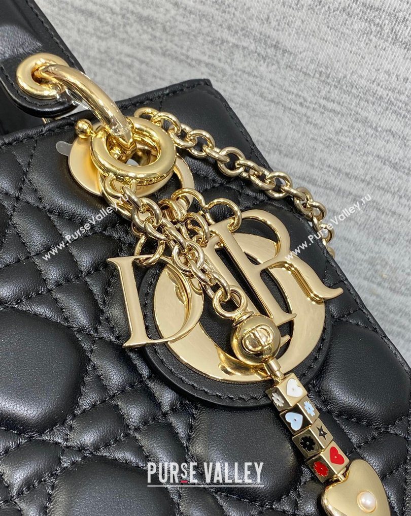 Dior Small Lady Dior My ABCDior Bag in Cannage Lambskin Leather Black 2026 DR012602 (XXG-260126006)