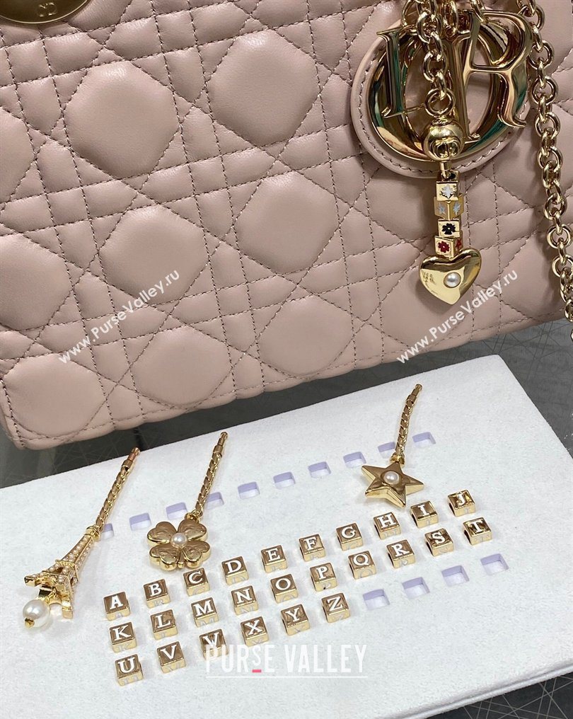 Dior Small Lady Dior My ABCDior Bag in Cannage Lambskin Leather Pink 2026 DR012602 (XXG-260126007)