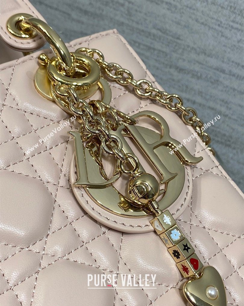 Dior Small Lady Dior My ABCDior Bag in Cannage Lambskin Leather Pink 2026 DR012602 (XXG-260126007)