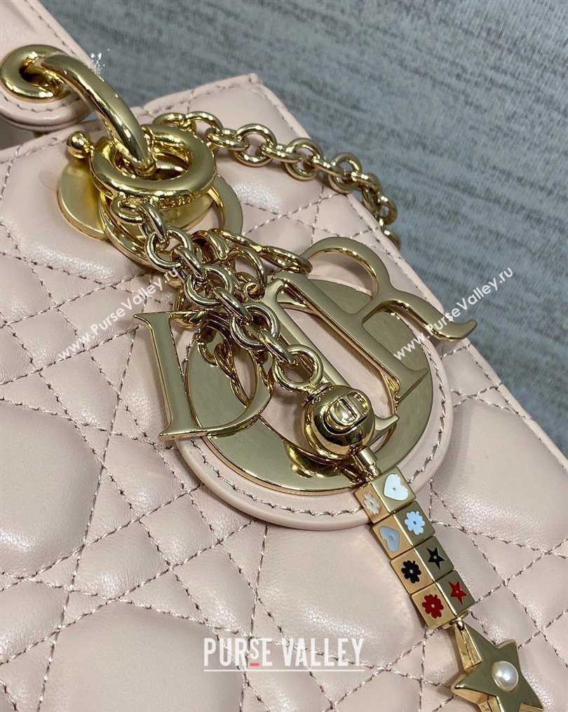 Dior Small Lady Dior My ABCDior Bag in Cannage Lambskin Leather Pink 2026 DR012602 (XXG-260126007)