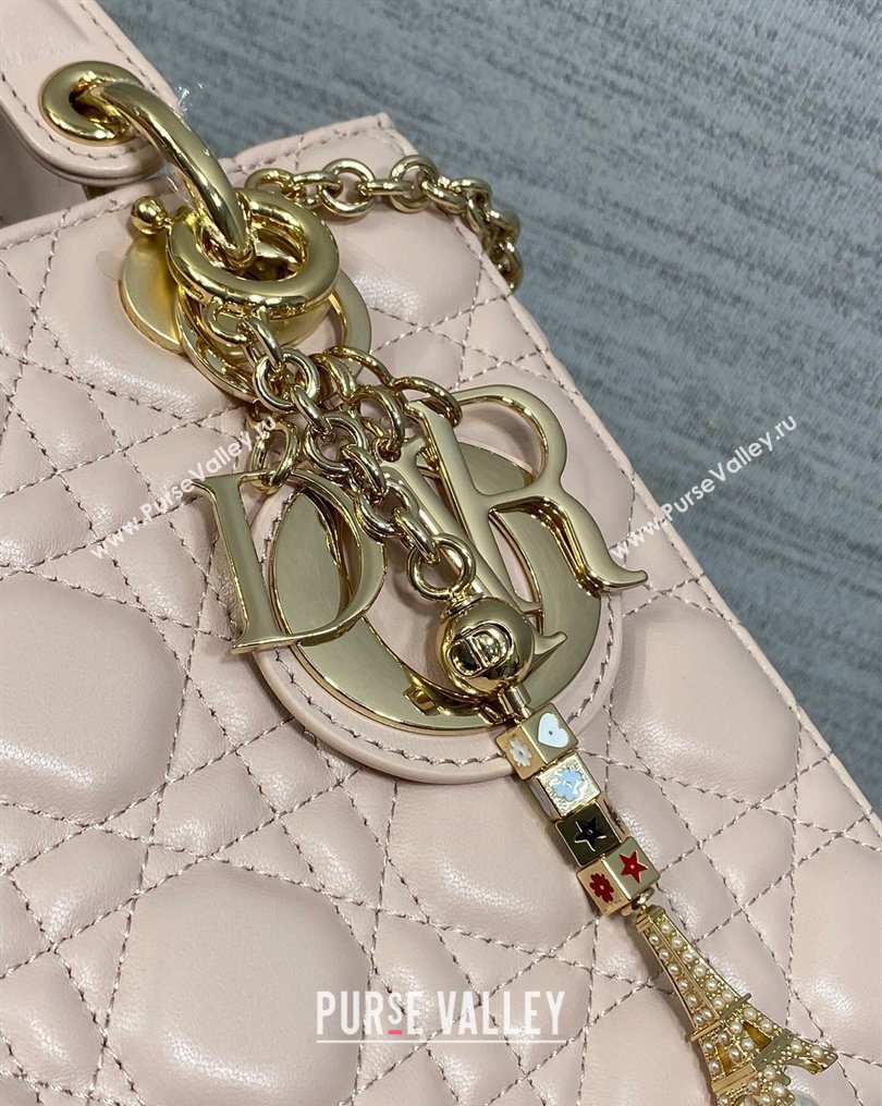Dior Small Lady Dior My ABCDior Bag in Cannage Lambskin Leather Pink 2026 DR012602 (XXG-260126007)