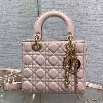 Dior Small Lady Dior My ABCDior Bag in Cannage Lambskin Leather Pink 2026 DR012602 (XXG-260126007)