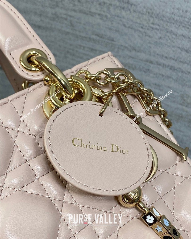 Dior Small Lady Dior My ABCDior Bag in Cannage Lambskin Leather Pink 2026 DR012602 (XXG-260126007)