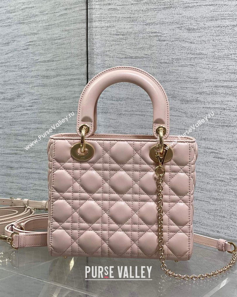Dior Small Lady Dior My ABCDior Bag in Cannage Lambskin Leather Pink 2026 DR012602 (XXG-260126007)