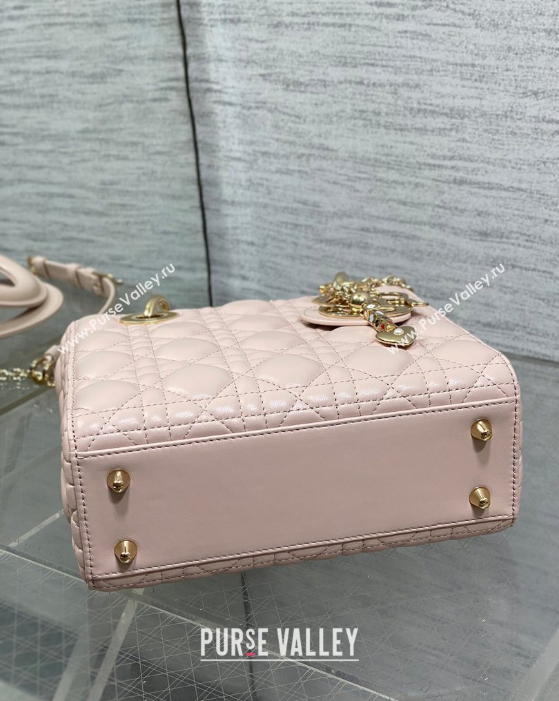 Dior Small Lady Dior My ABCDior Bag in Cannage Lambskin Leather Pink 2026 DR012602 (XXG-260126007)